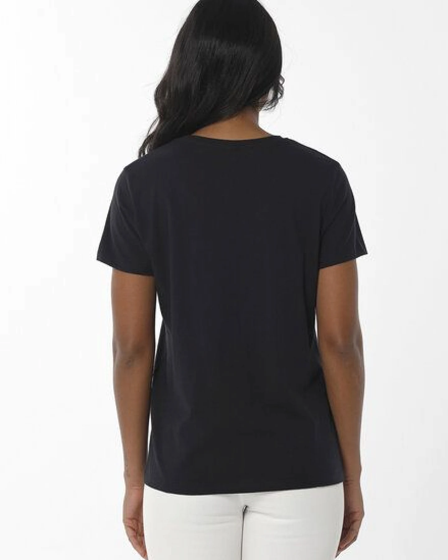 ORGANICATION Damen Basic T-Shirt aus Bio-Baumwolle mit V-Ausschnitt – Ansicht 4