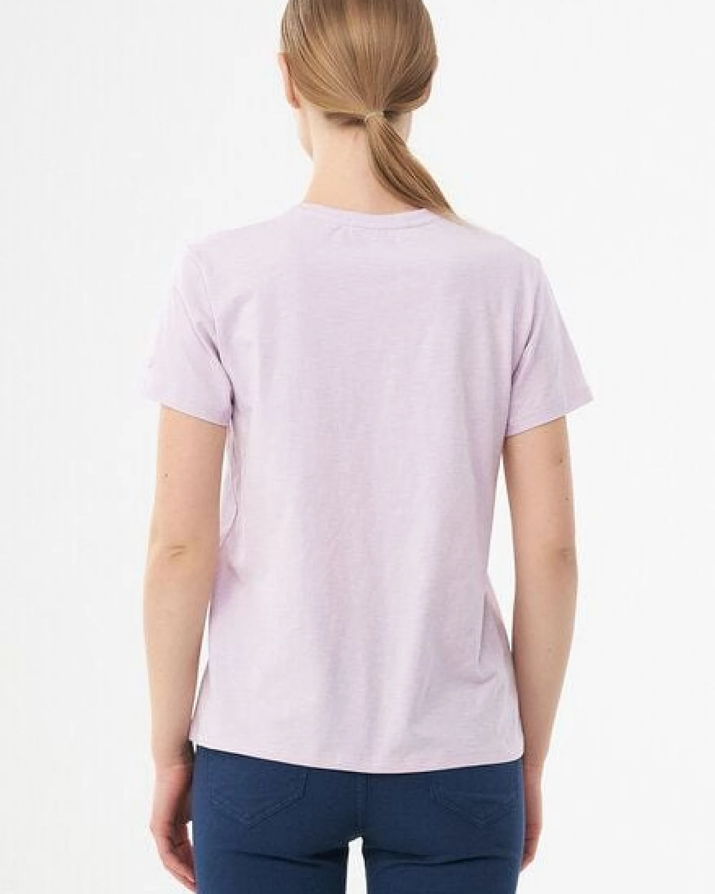 ORGANICATION Damen Basic T-Shirt aus Bio-Baumwolle mit V-Ausschnitt – Ansicht 4