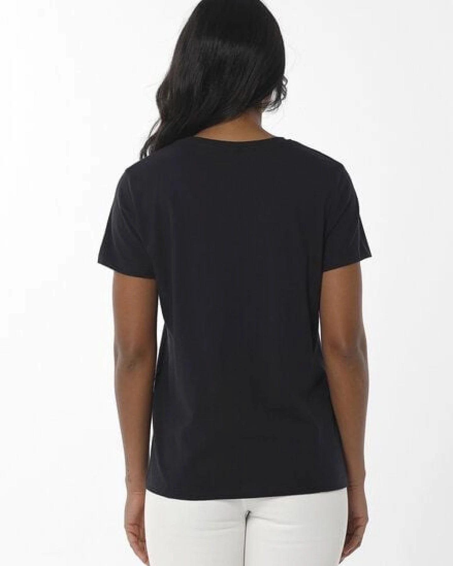 ORGANICATION Damen Basic T-Shirt aus Bio-Baumwolle mit V-Ausschnitt – Ansicht 4