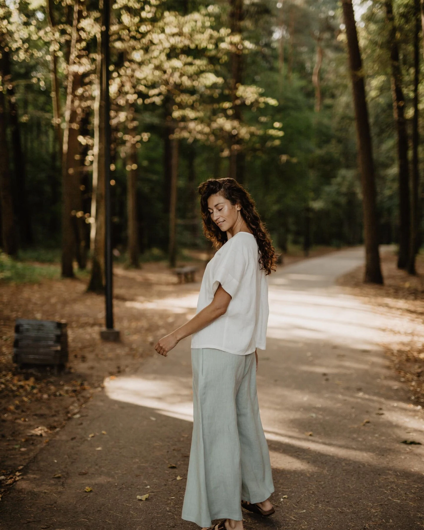AmourLinen Damen vegan Top Porto Weiß – Ansicht 2