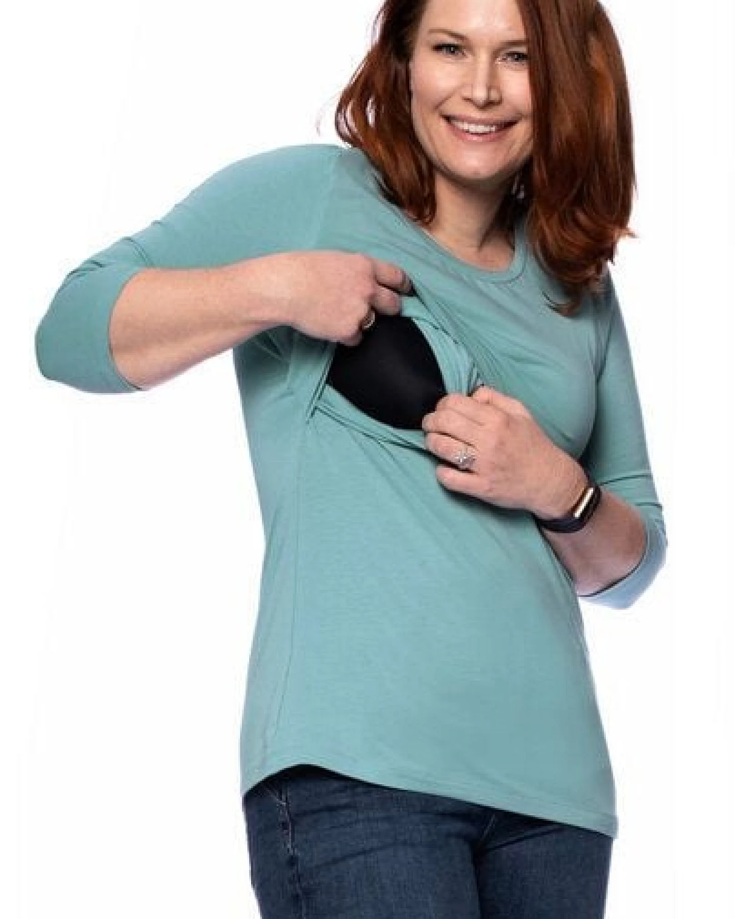 Milchshake 103 BASIC Umstands- und Stillshirt 3/4 Arm aus Bio-Baumwolle – Ansicht 4