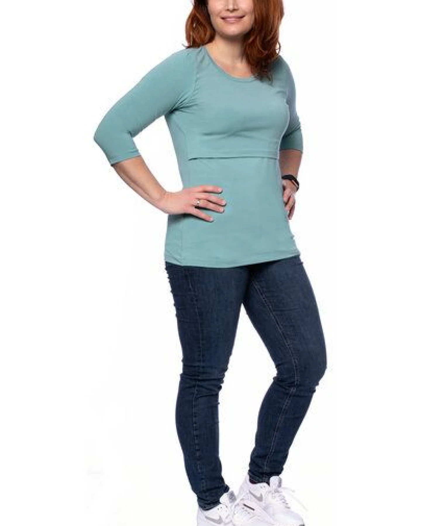 Milchshake 103 BASIC Umstands- und Stillshirt 3/4 Arm aus Bio-Baumwolle – Ansicht 3