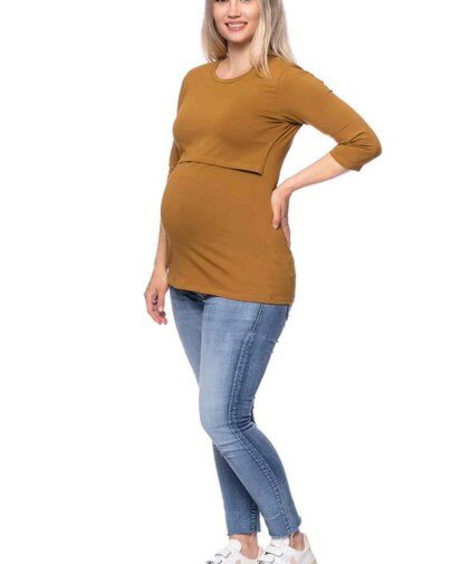 Milchshake 103 BASIC Umstands- und Stillshirt 3/4 Arm aus Bio-Baumwolle – Ansicht 2