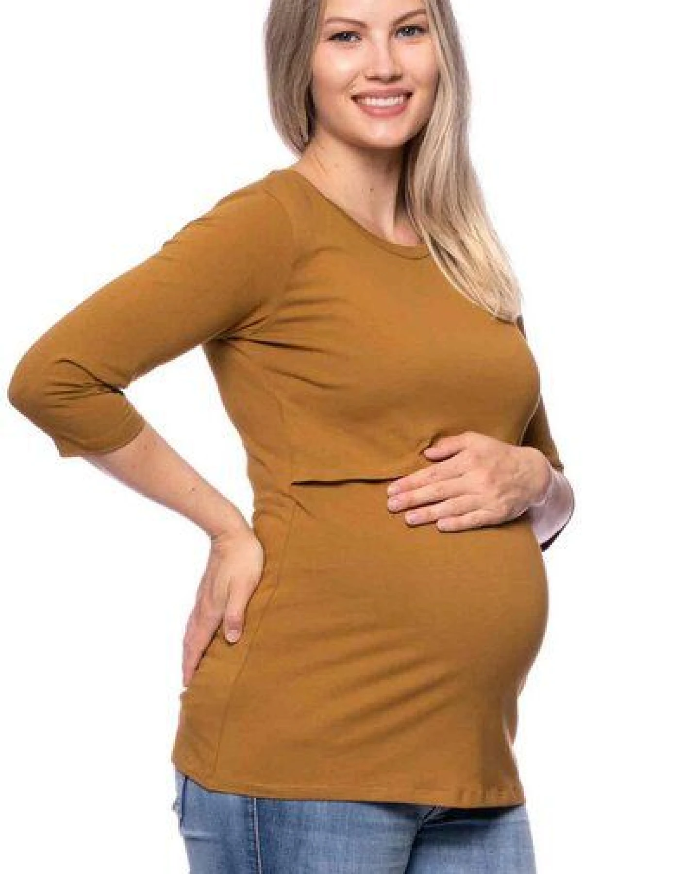 Milchshake 103 BASIC Umstands- und Stillshirt 3/4 Arm aus Bio-Baumwolle – Ansicht 3