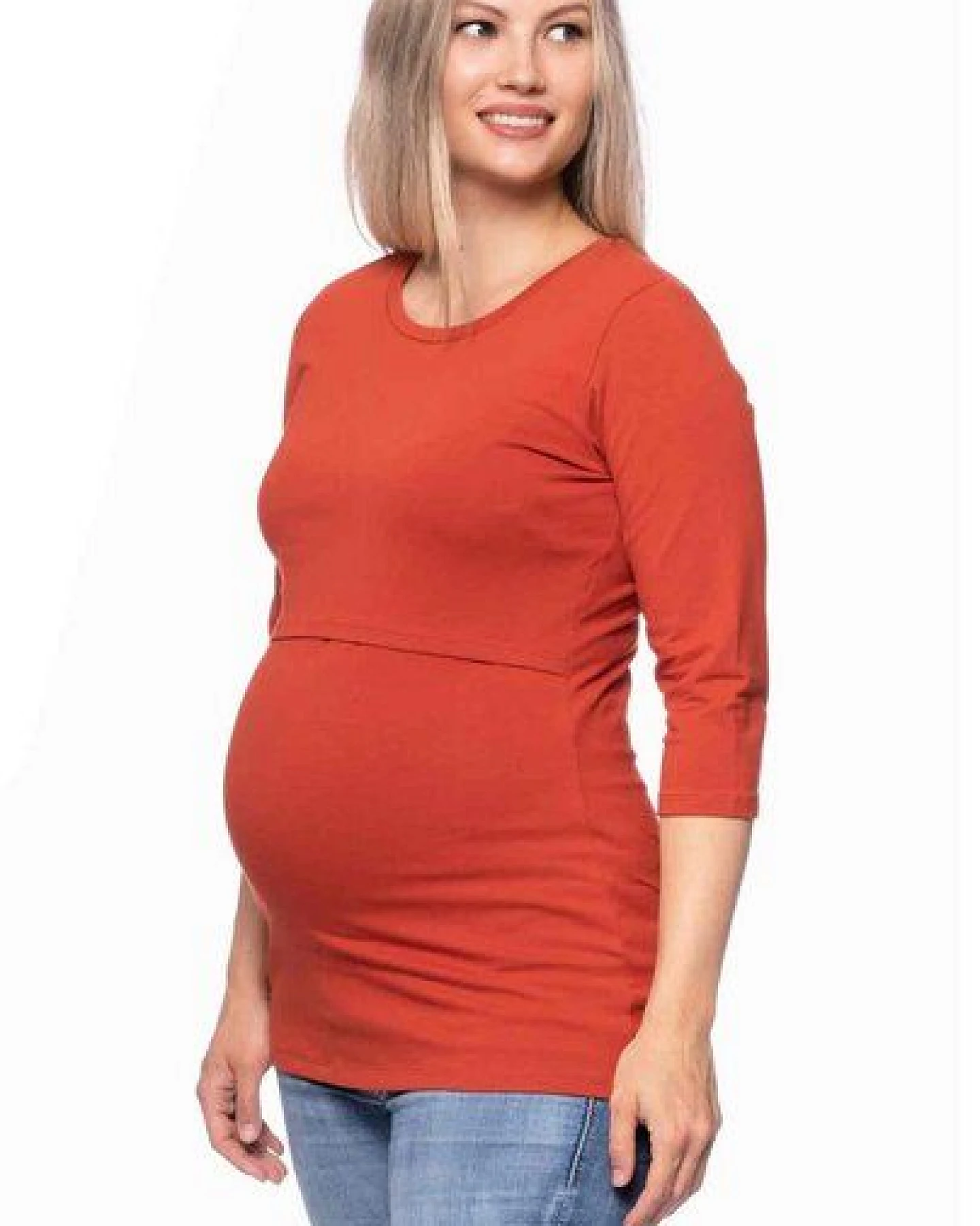 Milchshake 103 BASIC Umstands- und Stillshirt 3/4 Arm aus Bio-Baumwolle – Ansicht 3