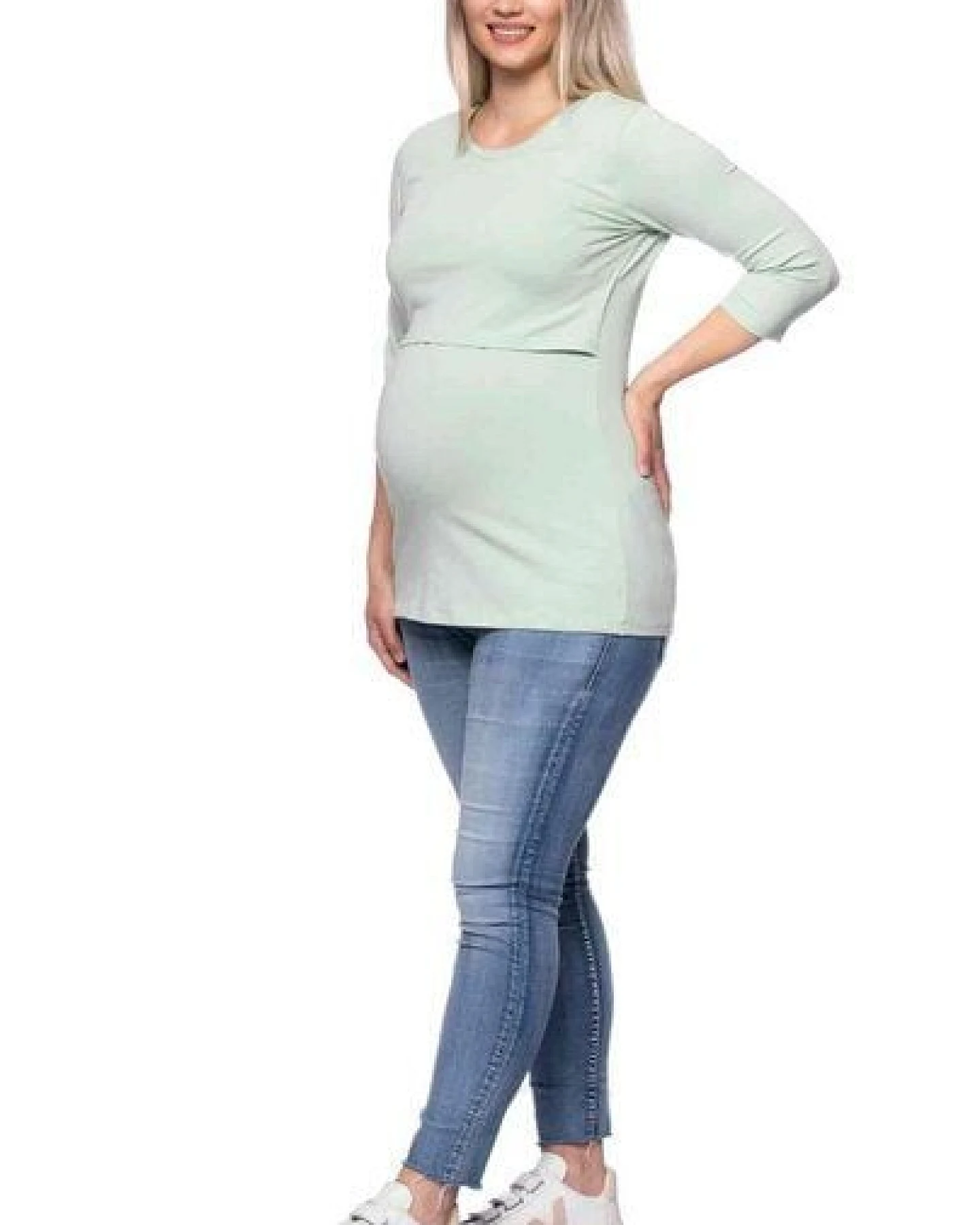 Milchshake 103 BASIC Umstands- und Stillshirt 3/4 Arm aus Bio-Baumwolle – Ansicht 3
