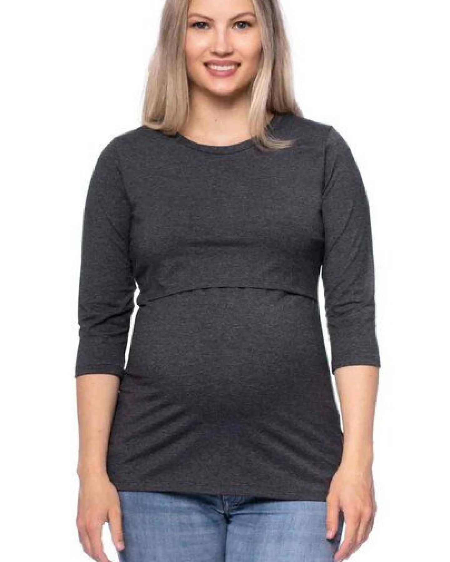 Milchshake 103 BASIC Umstands- und Stillshirt 3/4 Arm aus Bio-Baumwolle – Ansicht 3
