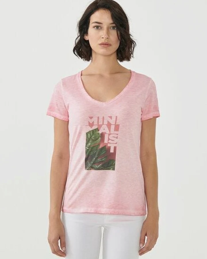 ORGANICATION Cold Pigment Dyed T-shirt aus Bio-Baumwolle mit Print