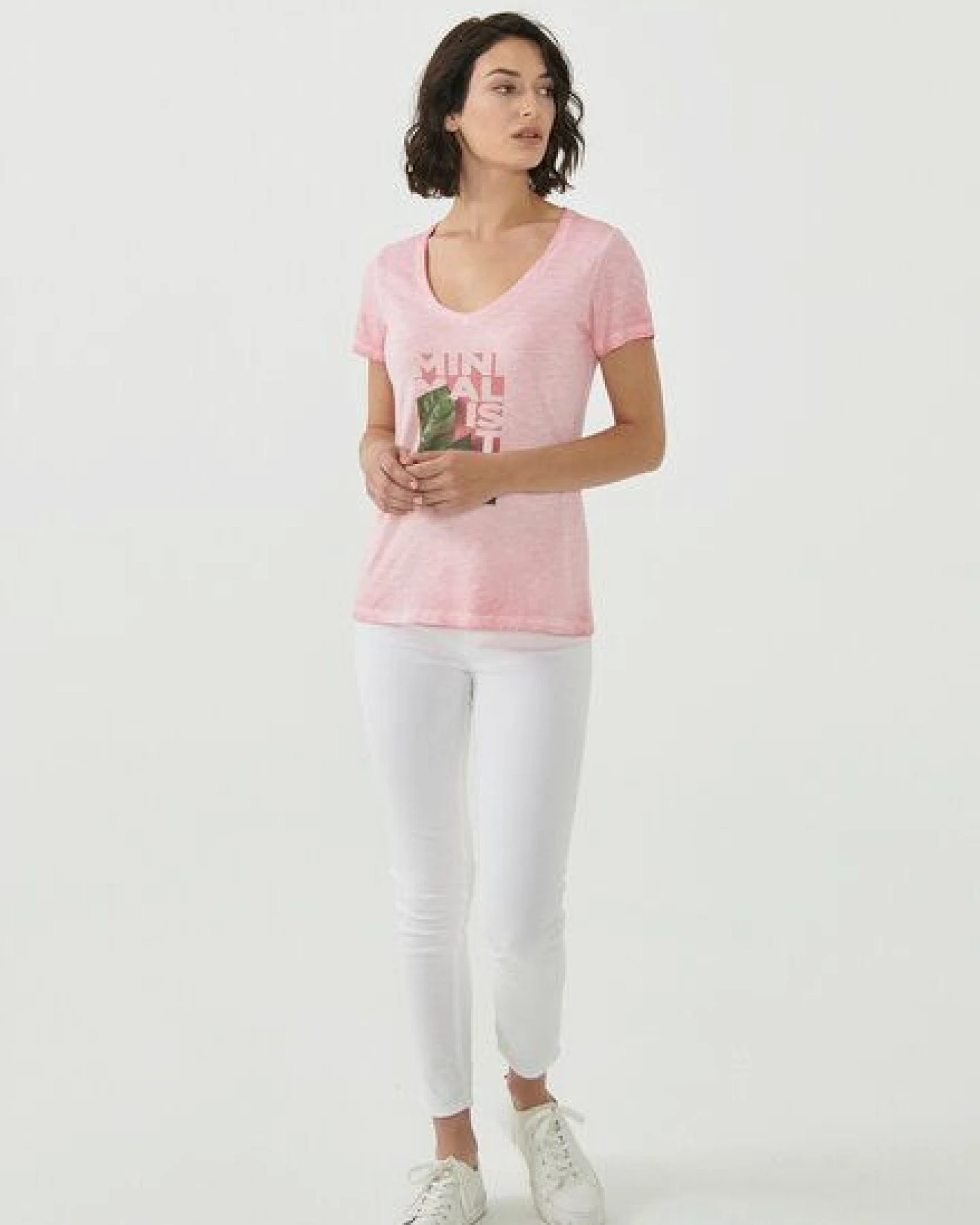 ORGANICATION Cold Pigment Dyed T-shirt aus Bio-Baumwolle mit Print – Ansicht 2