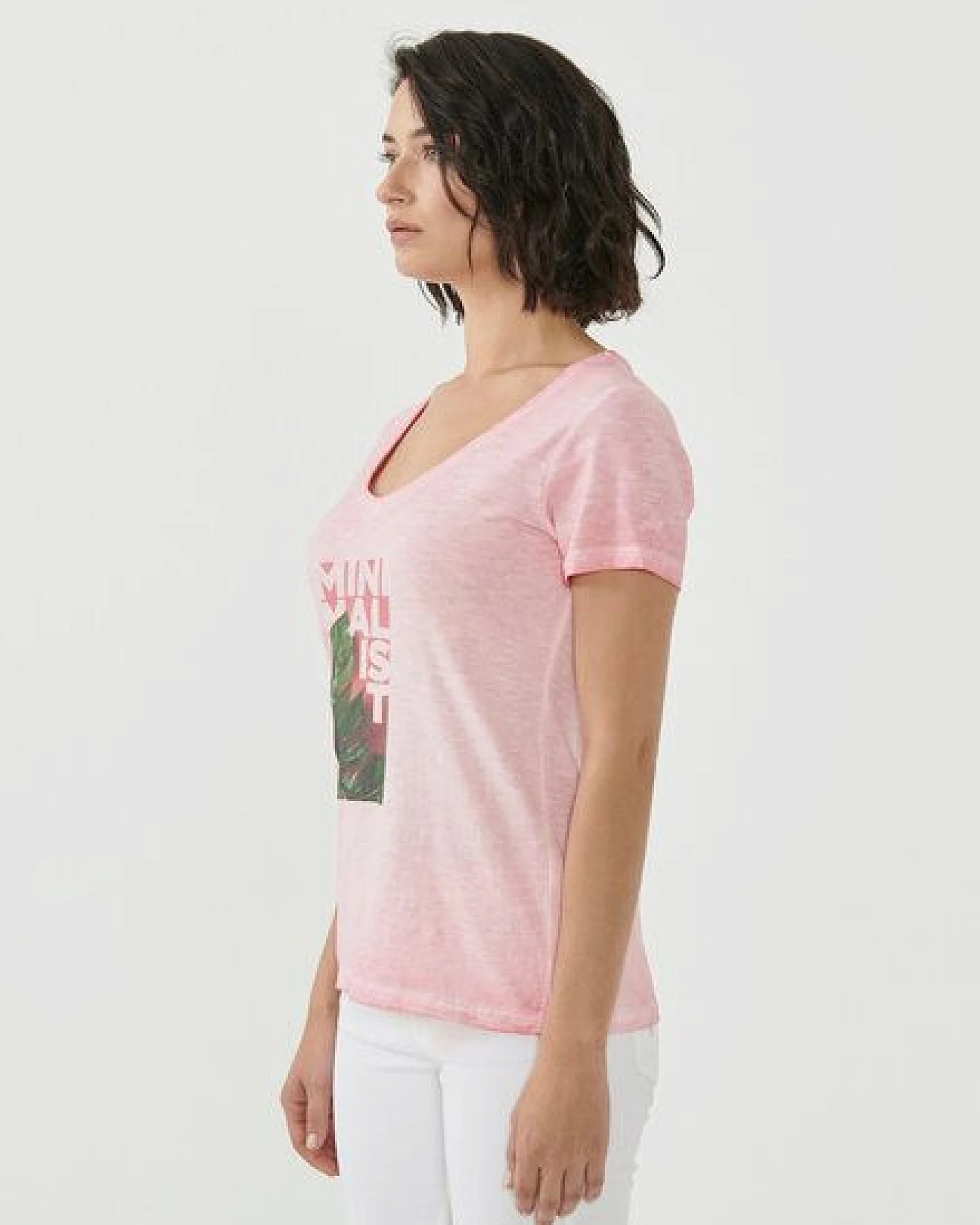 ORGANICATION Cold Pigment Dyed T-shirt aus Bio-Baumwolle mit Print – Ansicht 3