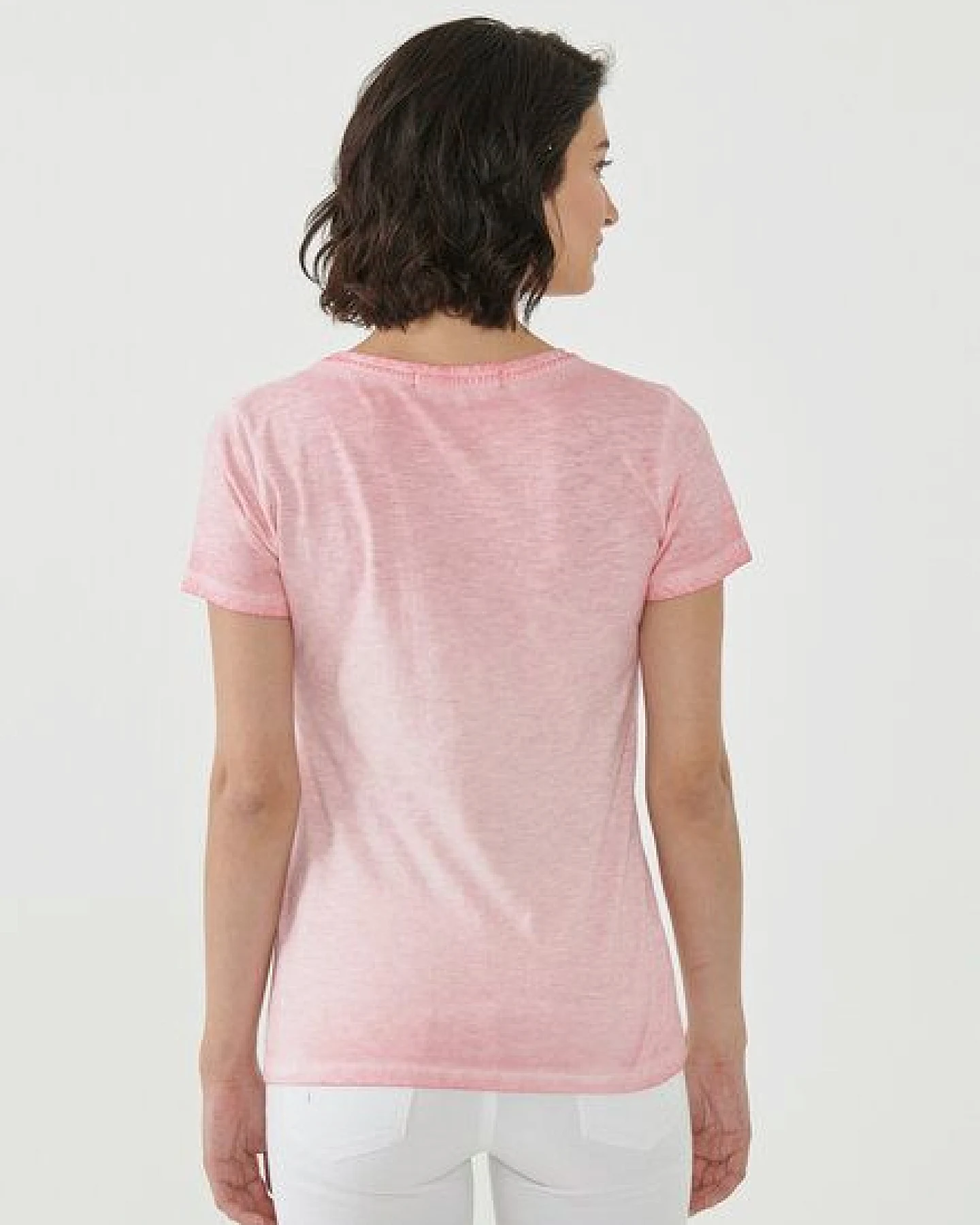 ORGANICATION Cold Pigment Dyed T-shirt aus Bio-Baumwolle mit Print – Ansicht 4