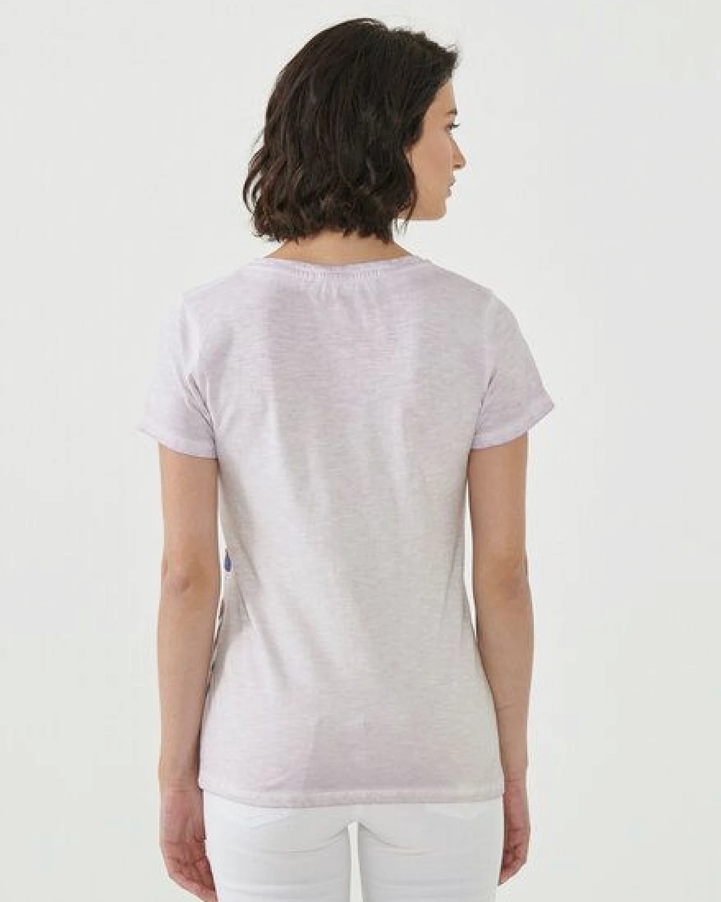 ORGANICATION Cold Pigment Dyed T-shirt aus Bio-Baumwolle mit Blumen-Print – Ansicht 4