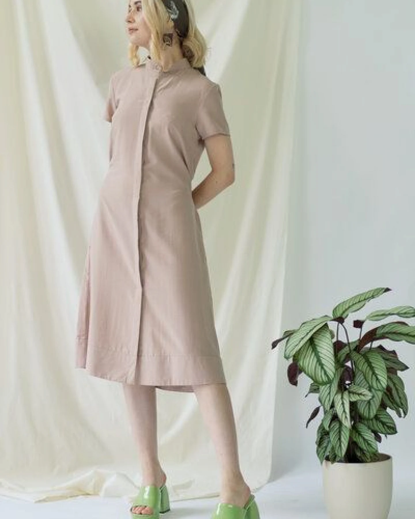 AYANI Melanie Hemdkleid mit kurzen Ärmeln – Ansicht 3