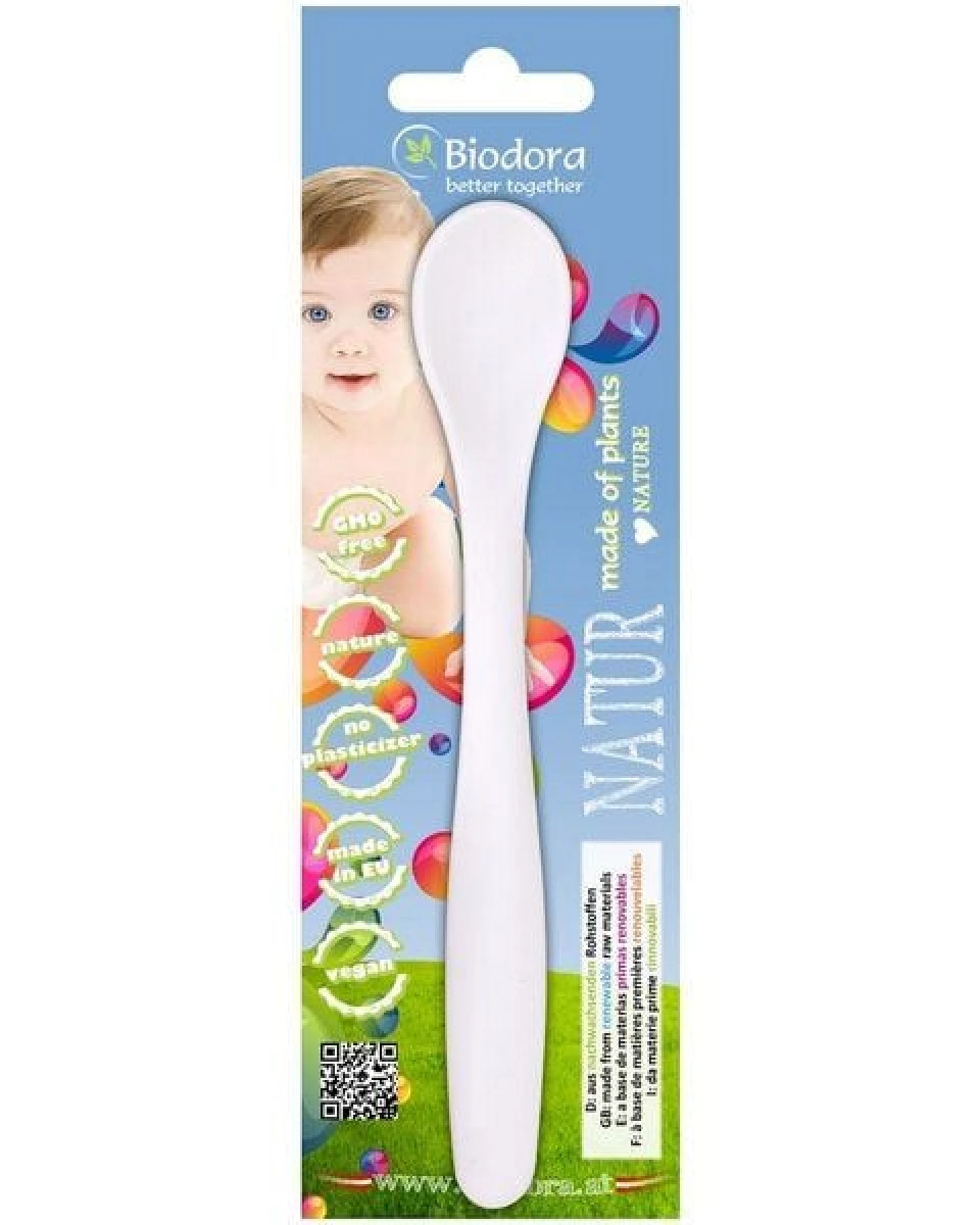 Biodora Bio-PE Babylöffel (4er Set) – Weichmacherfrei – Sanft zum Gaumen – Biokunststoff auf Stärkebasis – Ansicht 2
