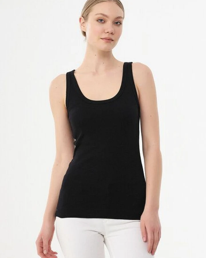 ORGANICATION Geripptes Basic Top aus Bio-Baumwolle