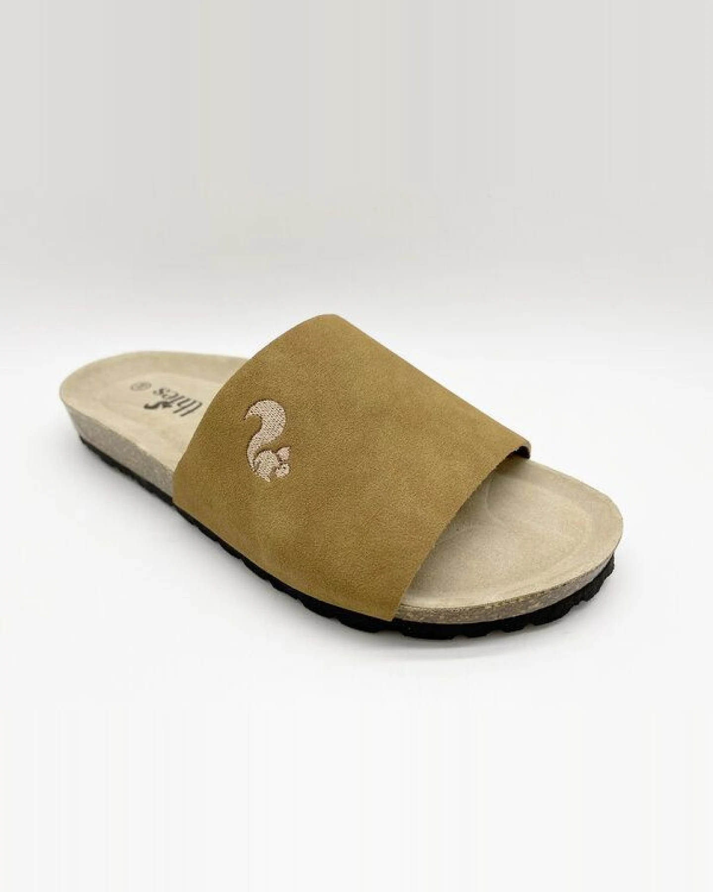 Veganer Eco Pool Slide "thies ® PET" aus recycelten Flaschen, fair produziert mit Kork-Tieffussbett – Ansicht 2