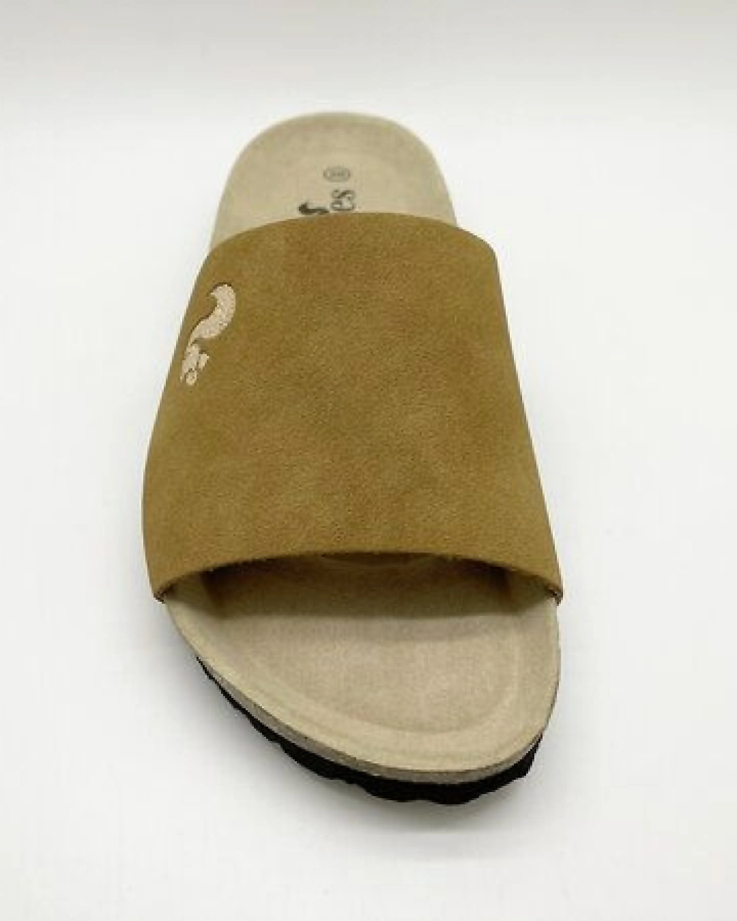 Veganer Eco Pool Slide "thies ® PET" aus recycelten Flaschen, fair produziert mit Kork-Tieffussbett – Ansicht 4
