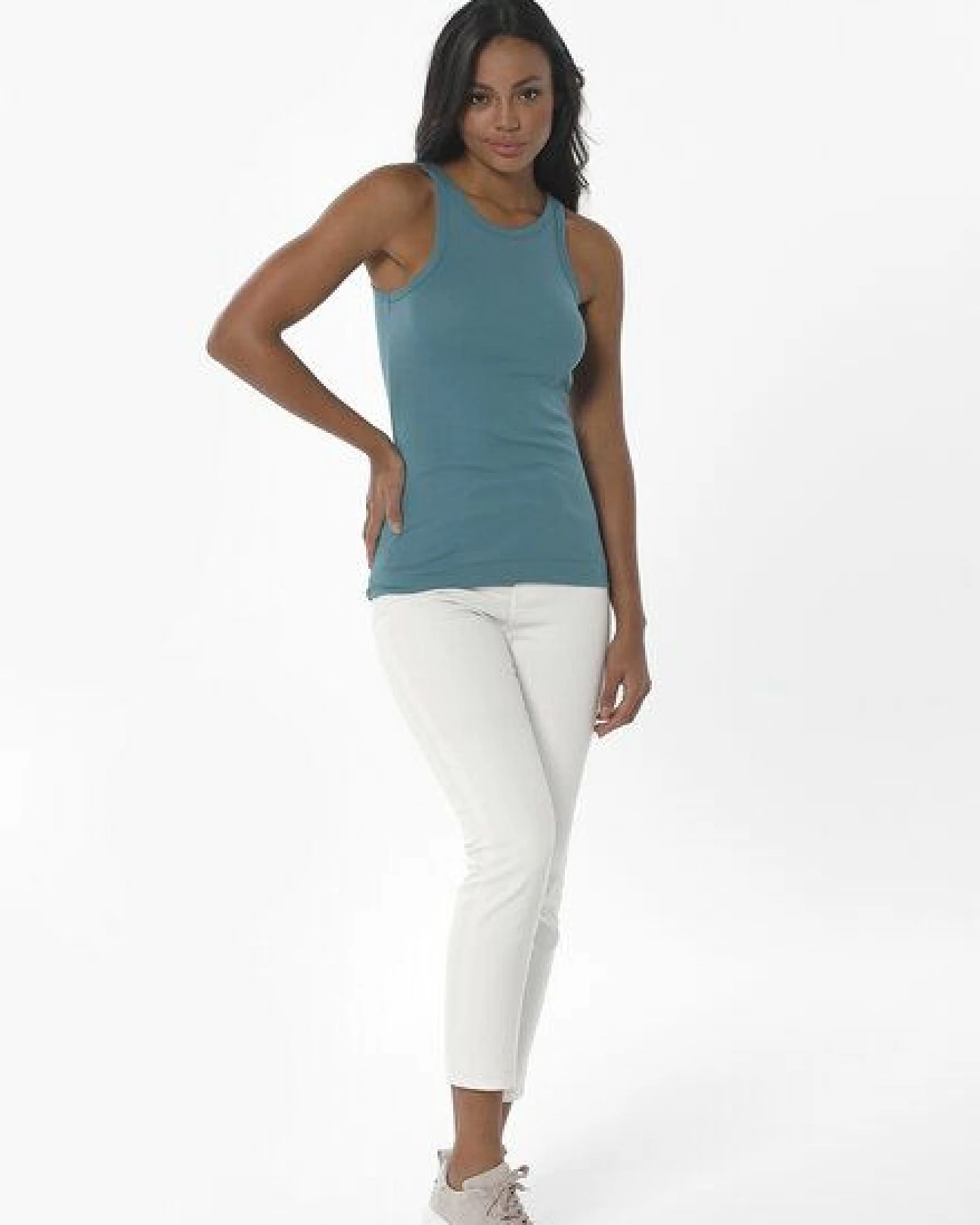 ORGANICATION Geripptes Basic Top aus Bio-Baumwolle – Ansicht 2