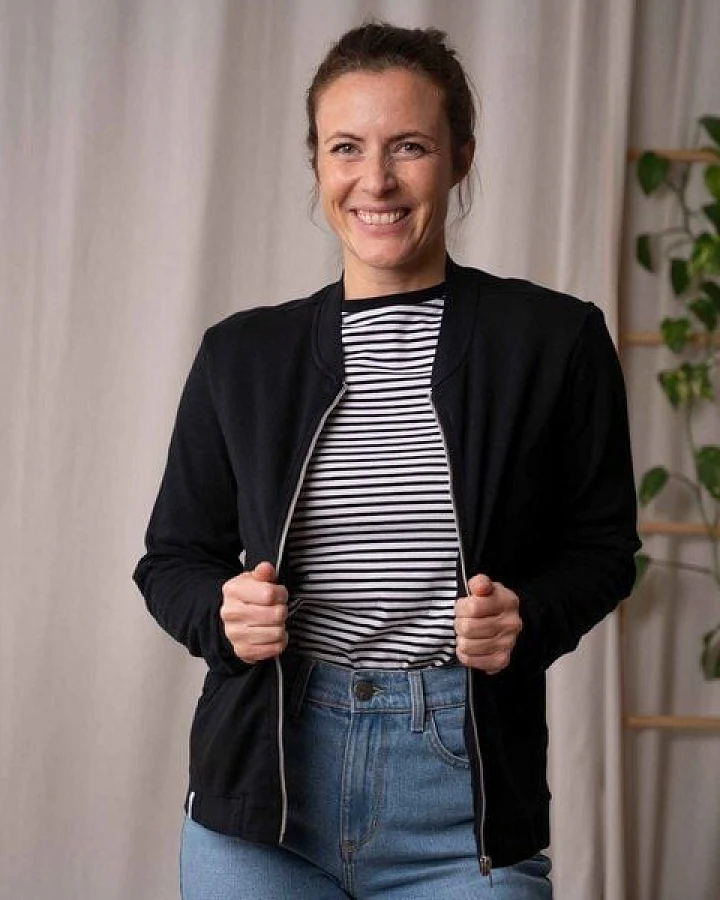 Vresh Clothing Velia - Zip Weste aus Biobaumwolle