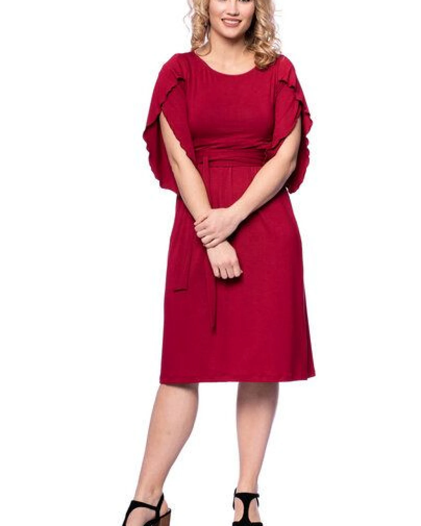 Milchshake 2 tlg. VARIO-SET (LUNA & ESTHA) Umstands-& Stillkleid Uni aus TENCEL Modal – Ansicht 2