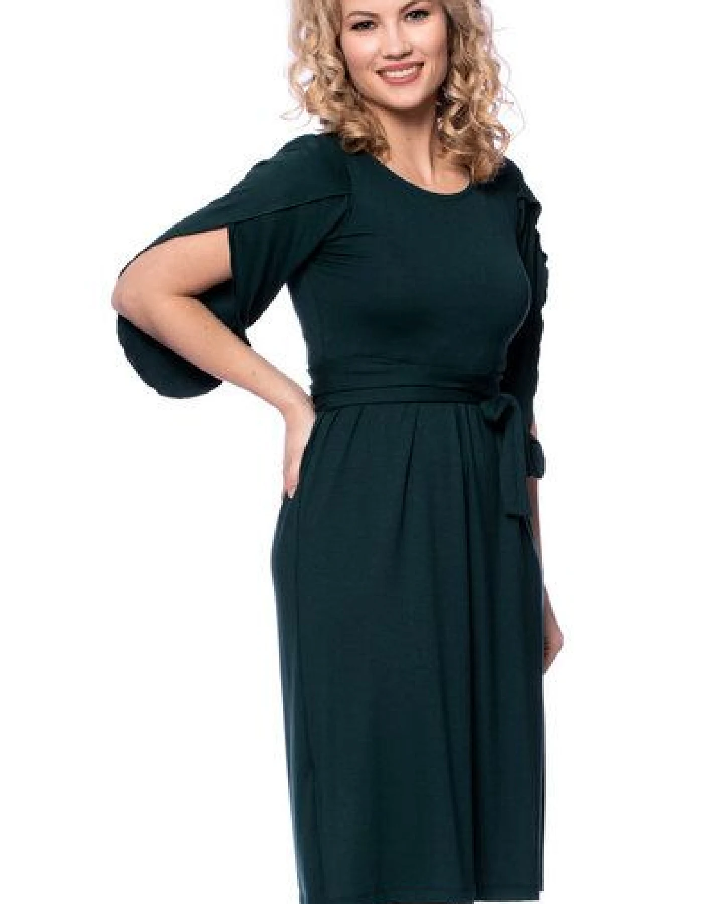 Milchshake 2 tlg. VARIO-SET (LUNA & ESTHA) Umstands-& Stillkleid Uni aus TENCEL Modal – Ansicht 2