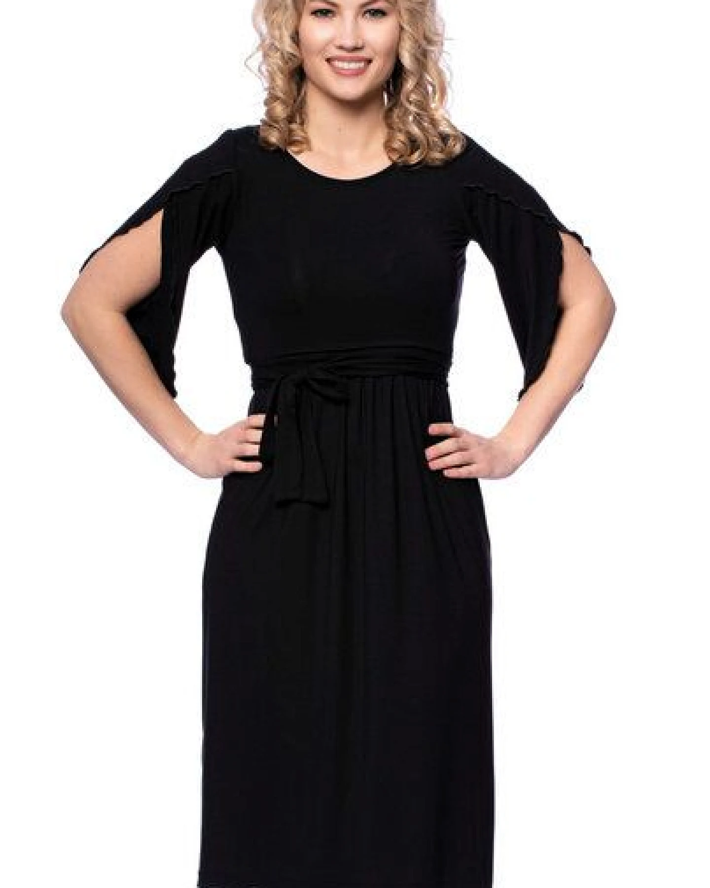 Milchshake 2 tlg. VARIO-SET (LUNA & ESTHA) Umstands-& Stillkleid Uni aus TENCEL Modal – Ansicht 2