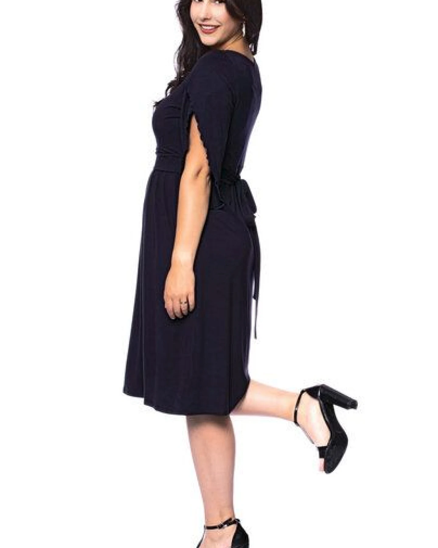 Milchshake 2 tlg. VARIO-SET (LUNA & ESTHA) Umstands-& Stillkleid Uni aus TENCEL Modal – Ansicht 2