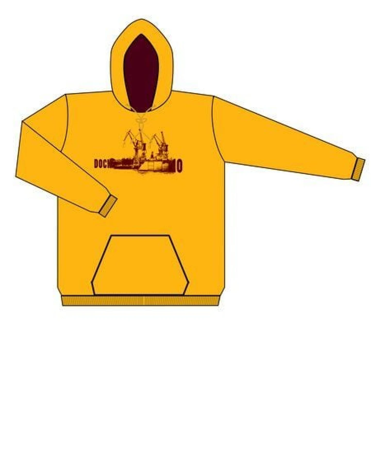 T-Shirtladen-Marktstrasse GmbH Dock 10 gelb Boy-Kapuzenpulli – Ansicht 4