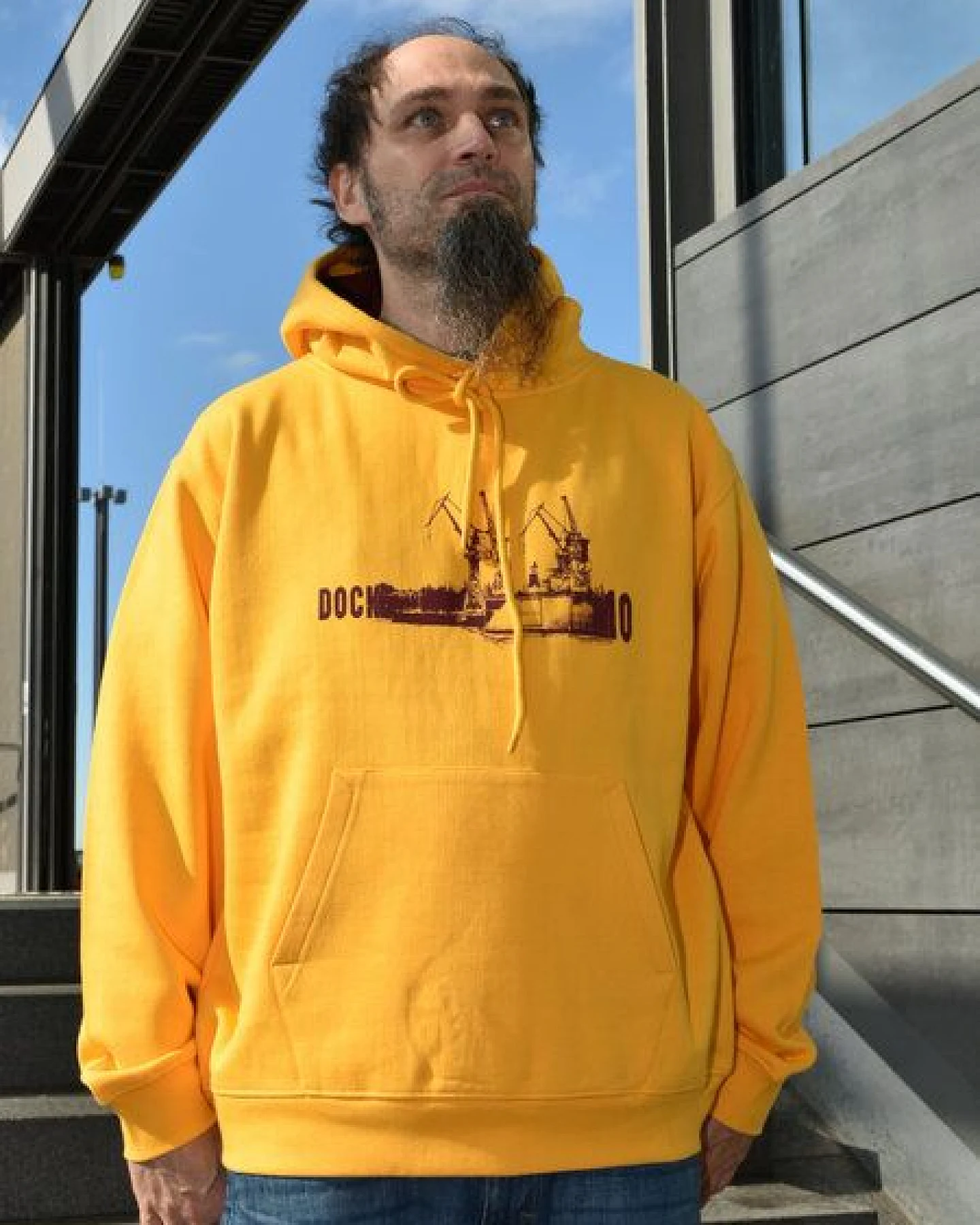 T-Shirtladen-Marktstrasse GmbH Dock 10 gelb Boy-Kapuzenpulli – Ansicht 2