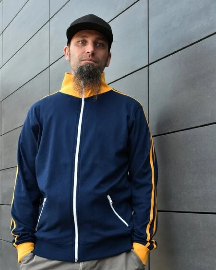 T-Shirtladen-Marktstrasse GmbH Interlockjacke blau-gelb
