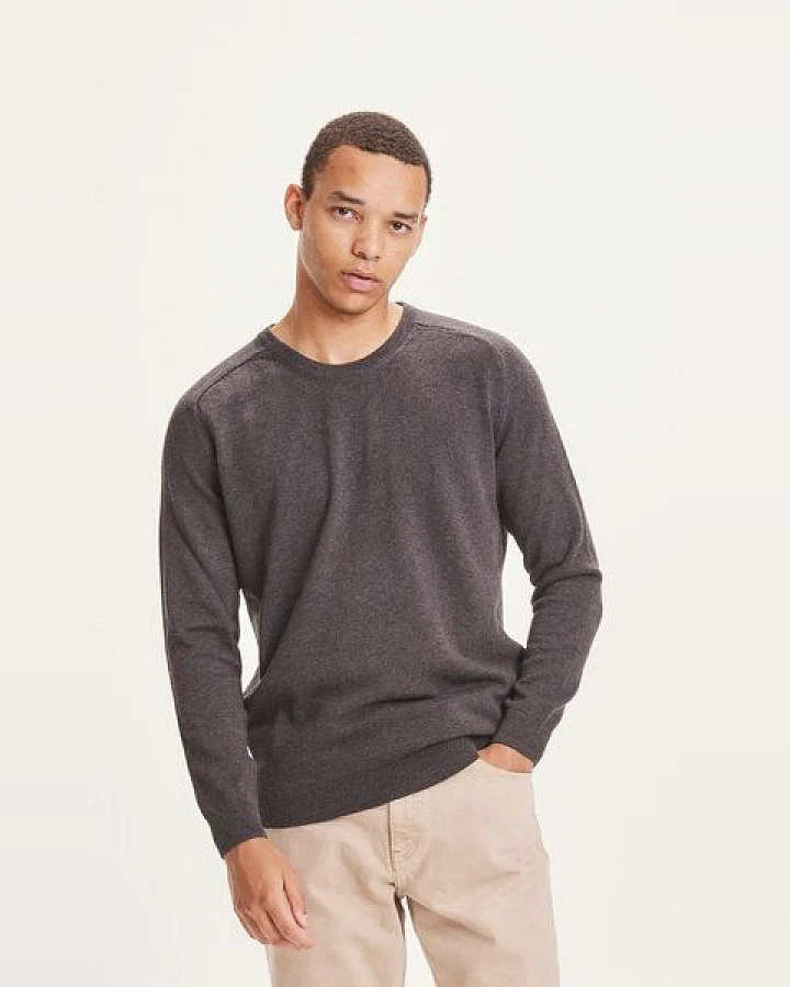 KnowledgeCotton Apparel Pullover - FIELD O-Neck Long Stable Knit - aus Pima-Biobaumwolle