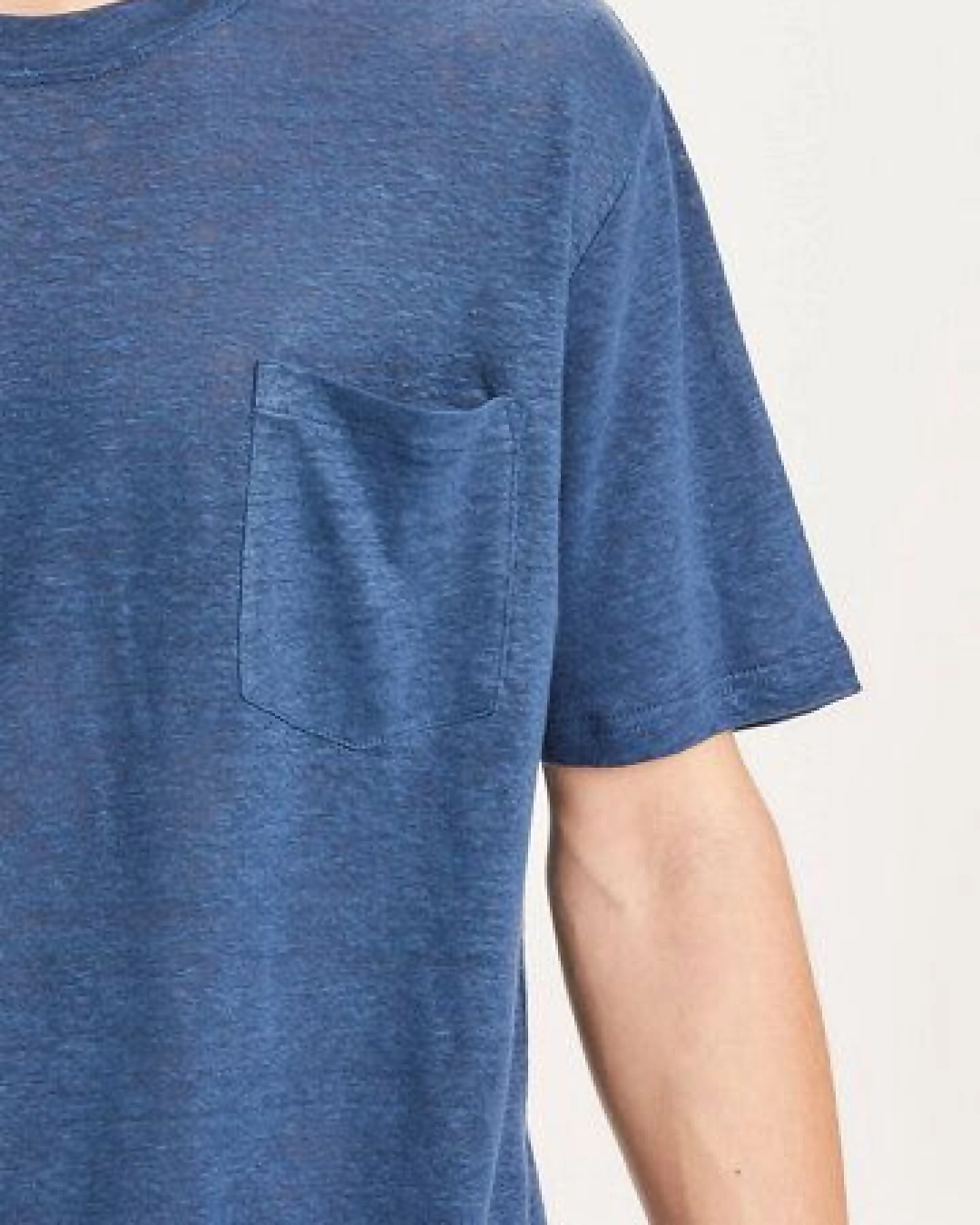 KnowledgeCotton Apparel Herren T-Shirt ALDER Linen Tee - GOTS/Vegan – Ansicht 4
