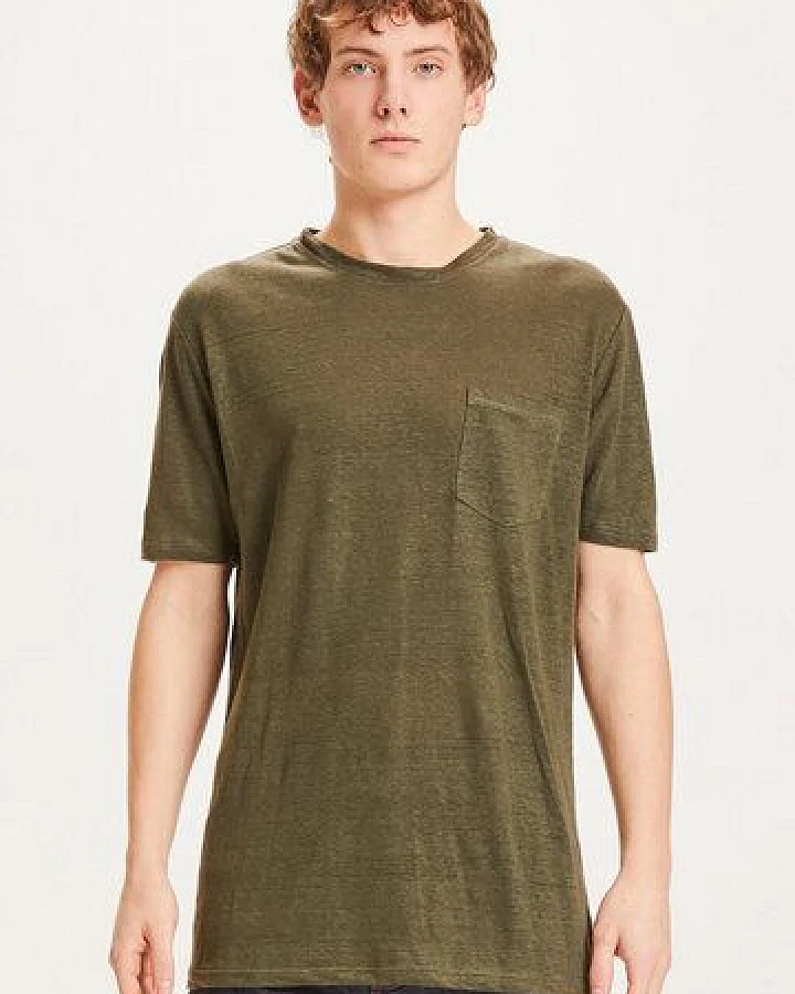 KnowledgeCotton Apparel Herren T-Shirt ALDER Linen Tee - GOTS/Vegan