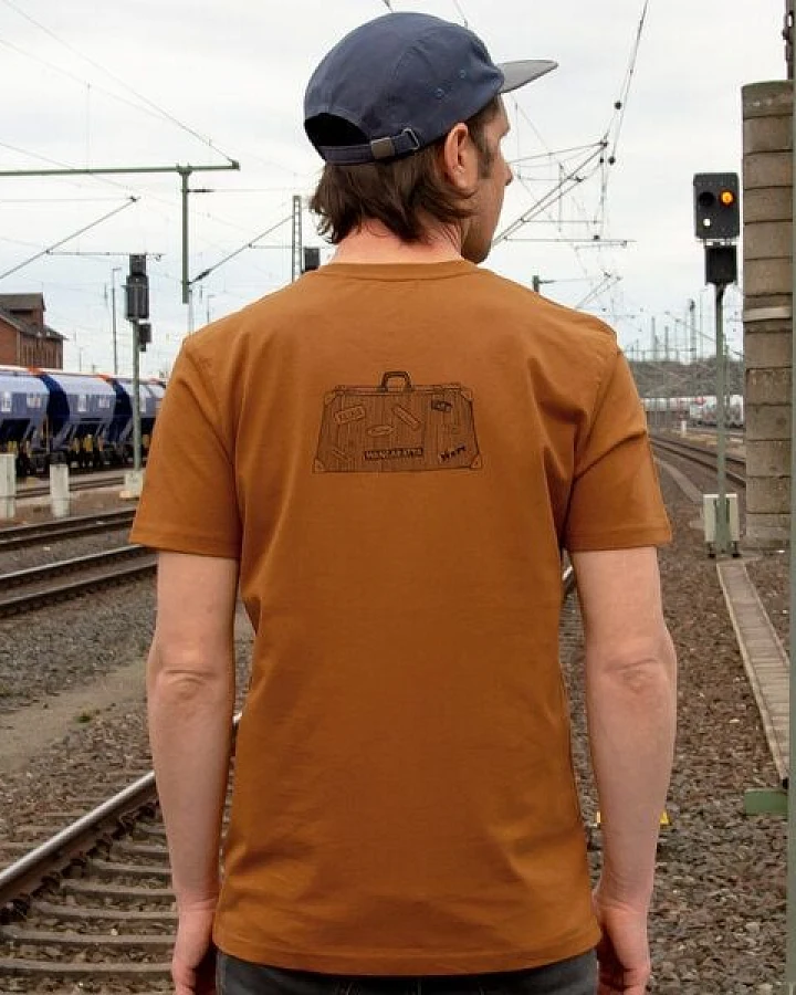 Cmig Reisekoffer T-Shirt für Herren in roasted orange