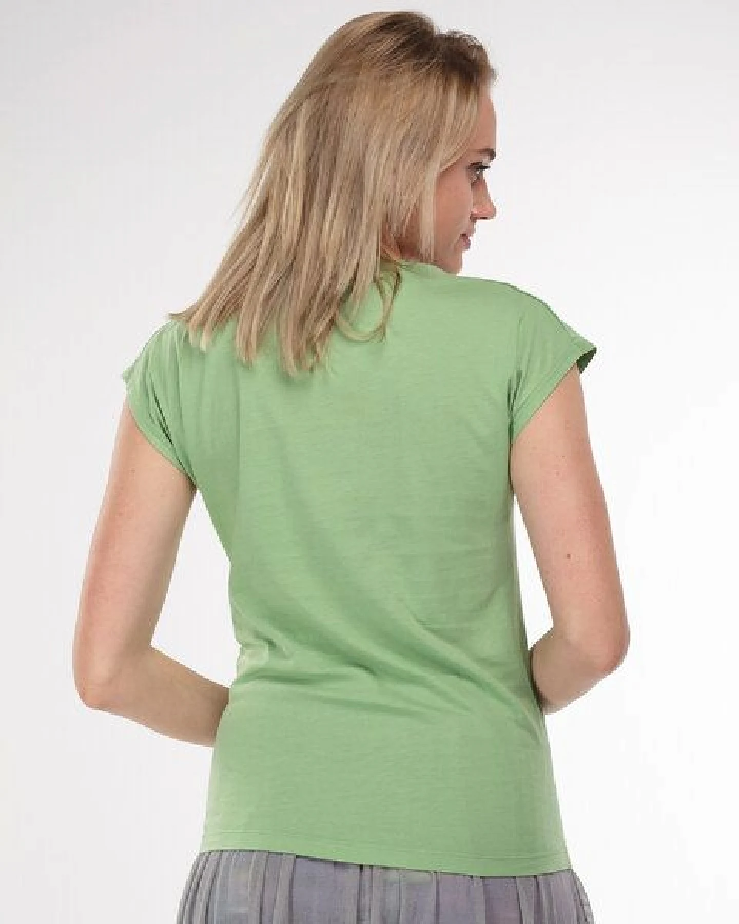Alma & Lovis Shirt mit Wasserfall-Ausschnitt, aus Bio-Baumwolle – Ansicht 4