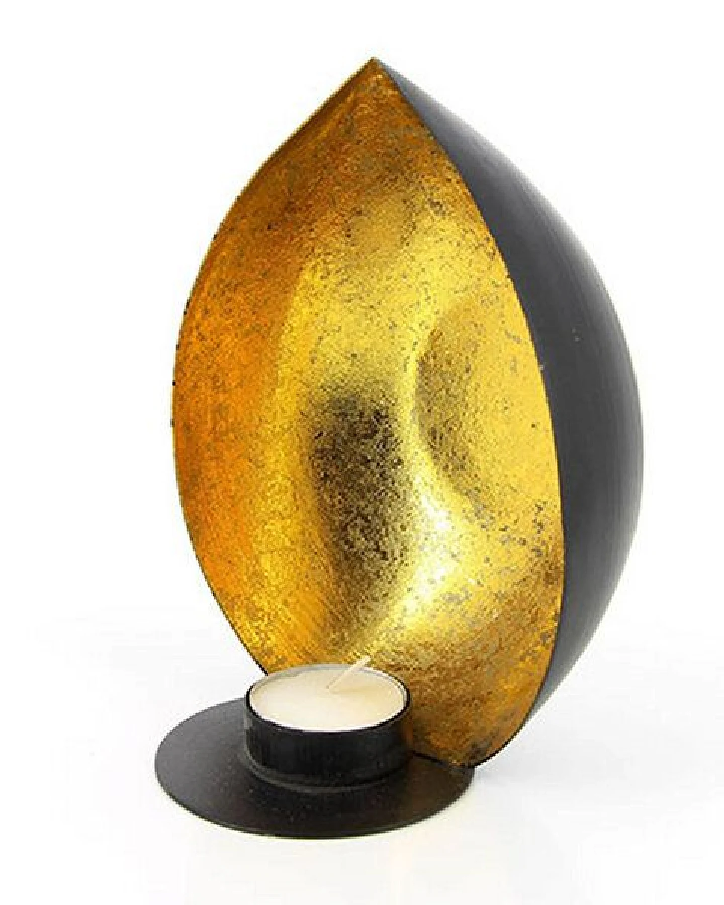 Mitienda Shop Teelichthalter aus Eisenblech Muschel gold – Ansicht 2