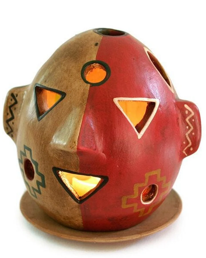 Mitienda Shop Windlicht aus Keramik "Maske"