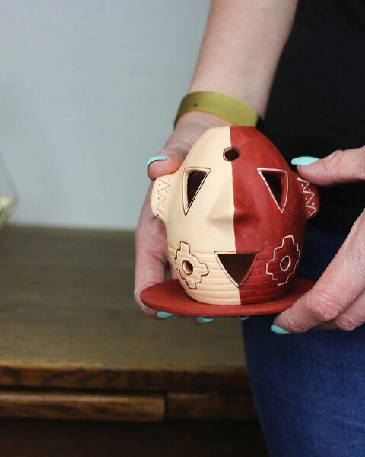 Mitienda Shop Windlicht aus Keramik "Maske" – Ansicht 2
