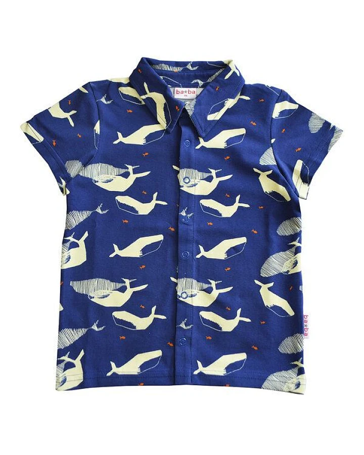 Baba Kidswear Kurzarm Polo-Shirt mit Walmotiv