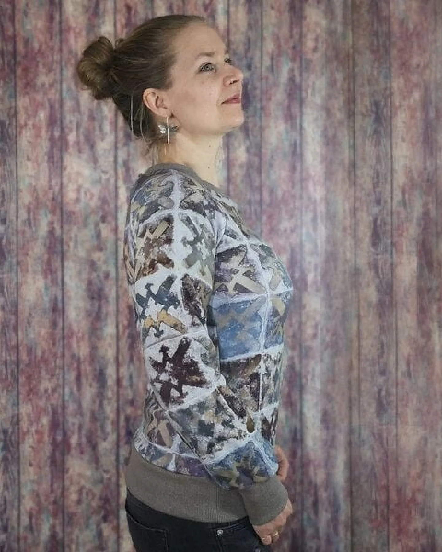 liebewicht KapOn "Hildegard 51" Pullover Sommersweat Print bio mit oder ohne Kapuze – Ansicht 4