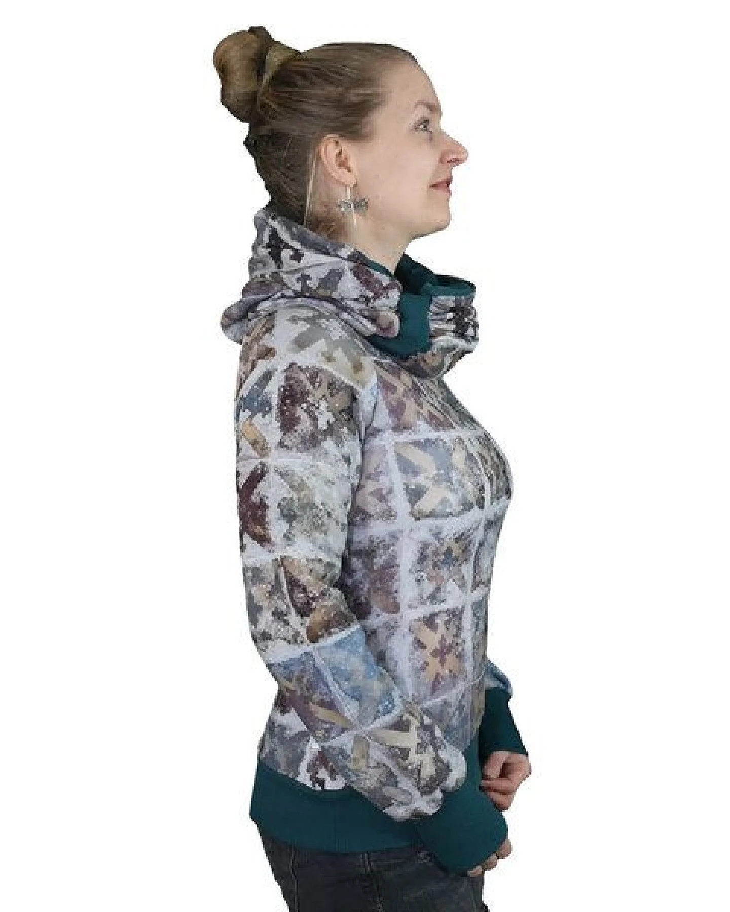 liebewicht KapOn "Hildegard 51" Pullover Sommersweat Print bio mit oder ohne Kapuze – Ansicht 3