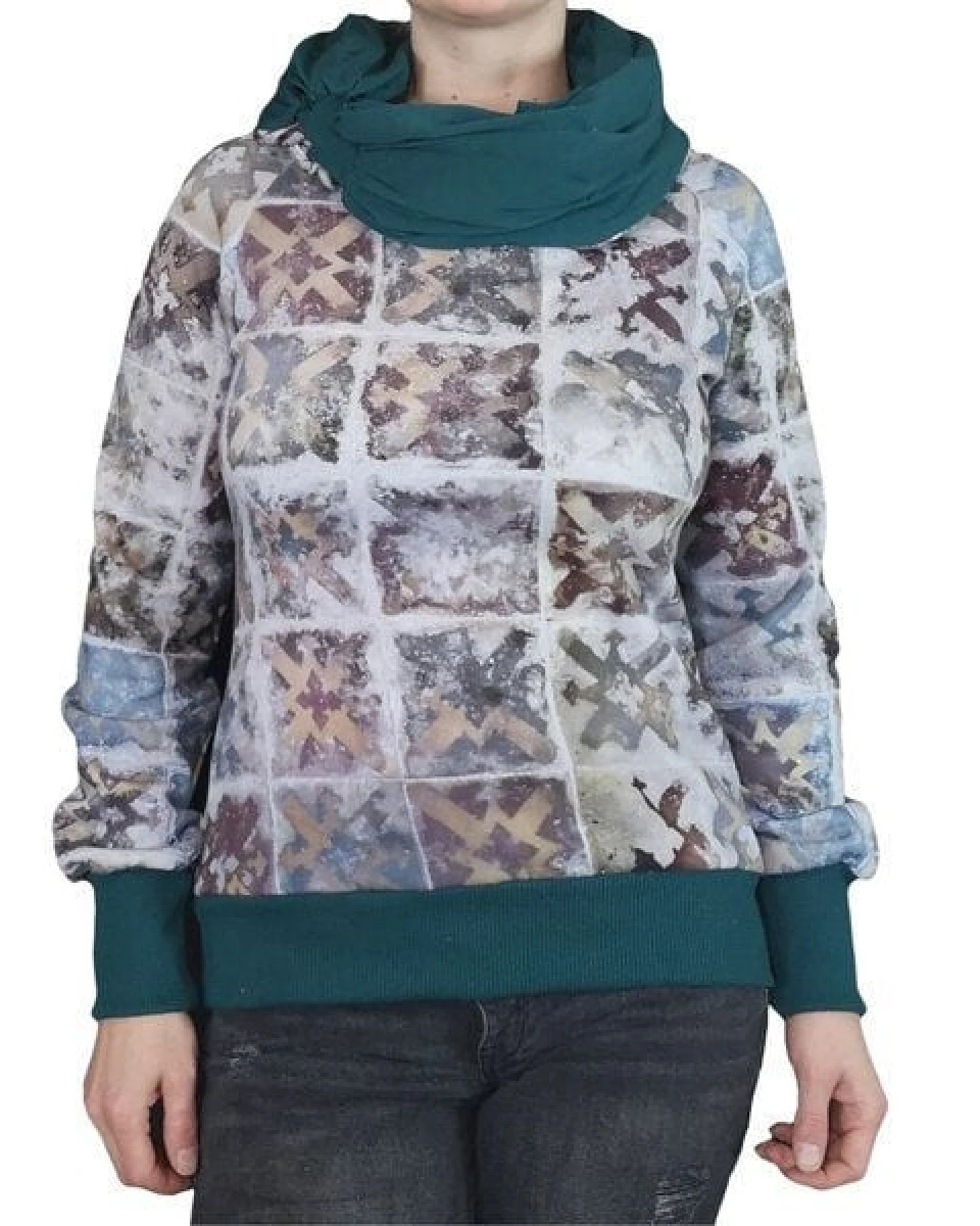 liebewicht KapOn "Hildegard 51" Pullover Sommersweat Print bio mit oder ohne Kapuze – Ansicht 4