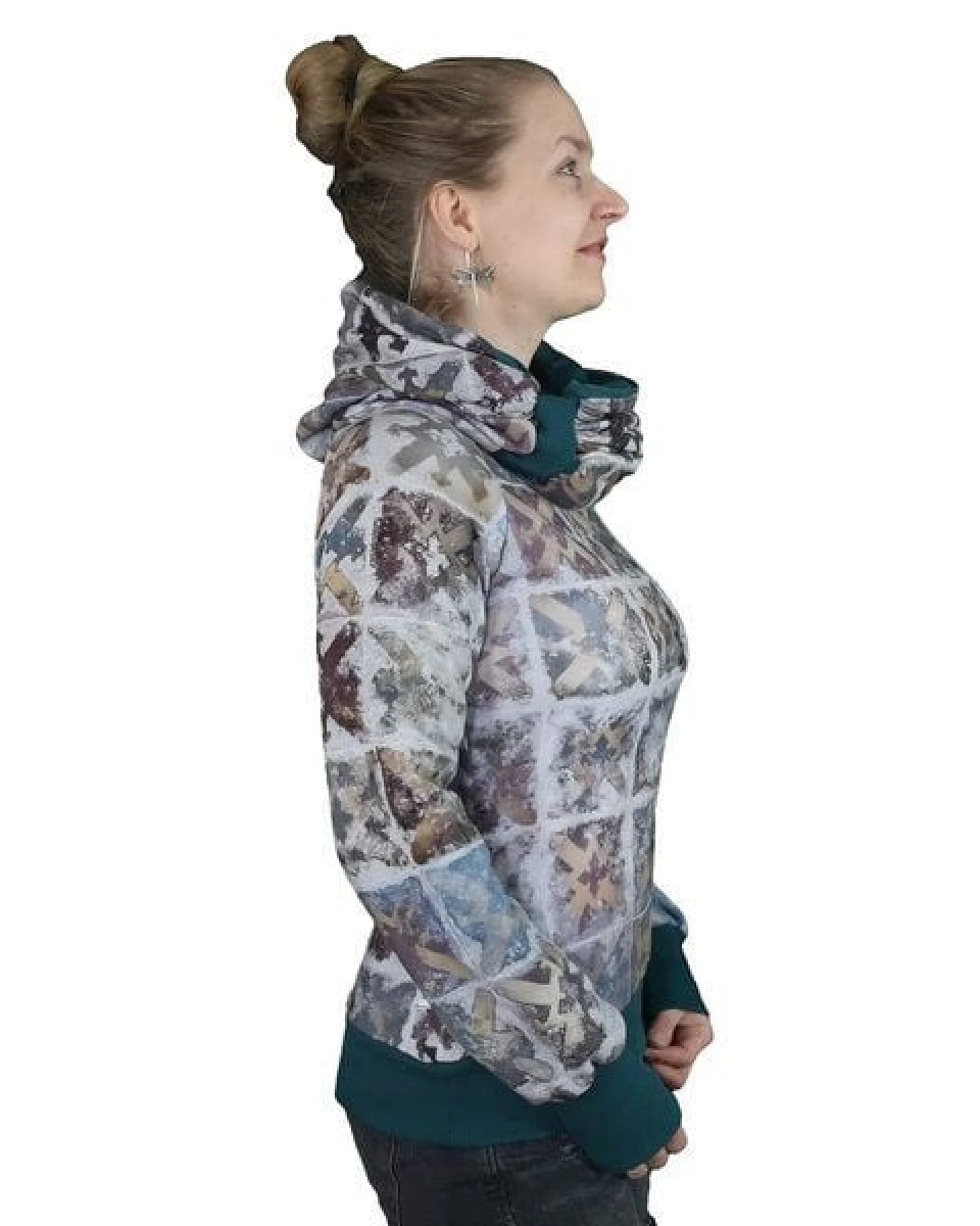 liebewicht KapOn "Hildegard 51" Pullover Sommersweat Print bio mit oder ohne Kapuze – Ansicht 3