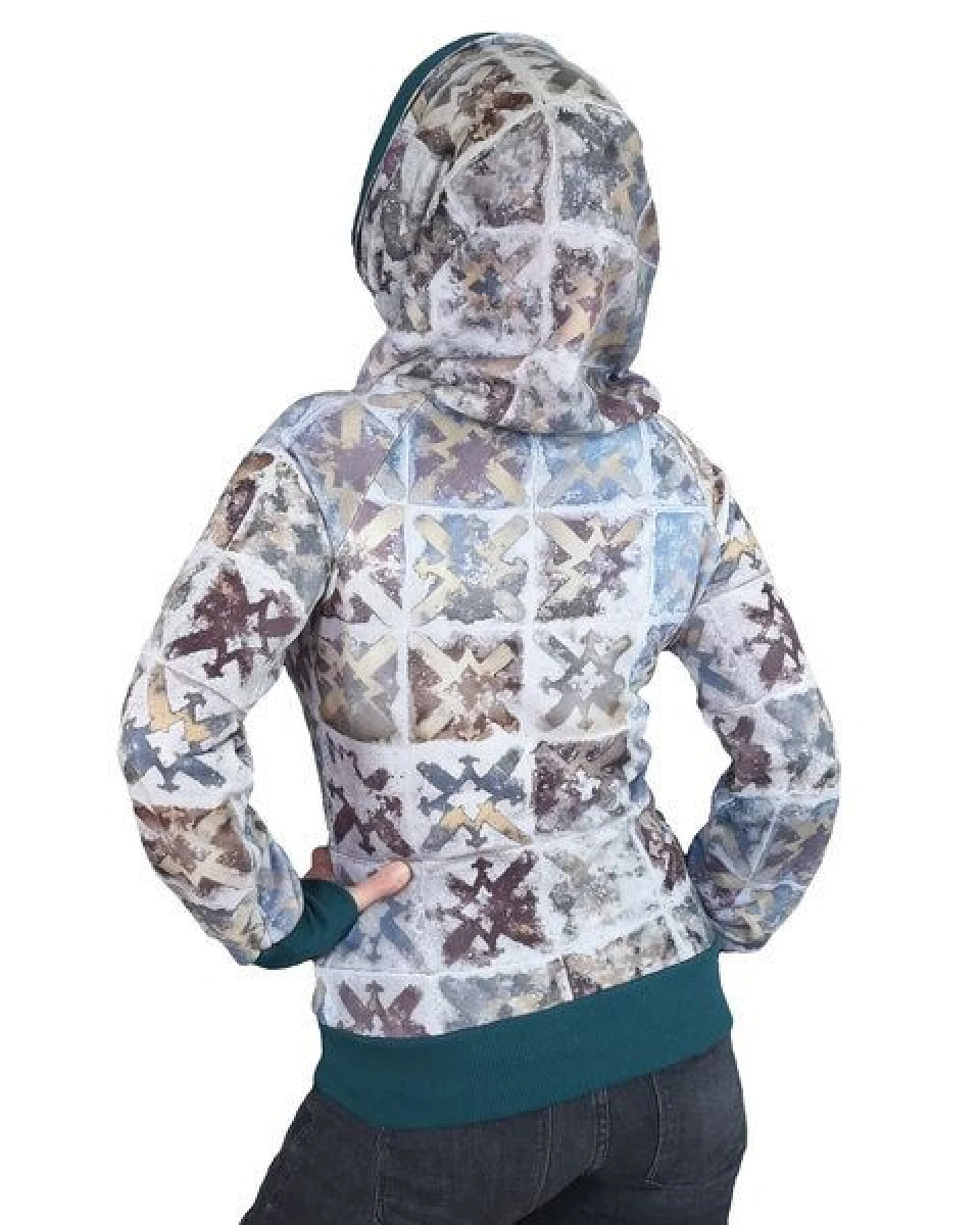 liebewicht KapOn "Hildegard 51" Pullover Sommersweat Print bio mit oder ohne Kapuze – Ansicht 2
