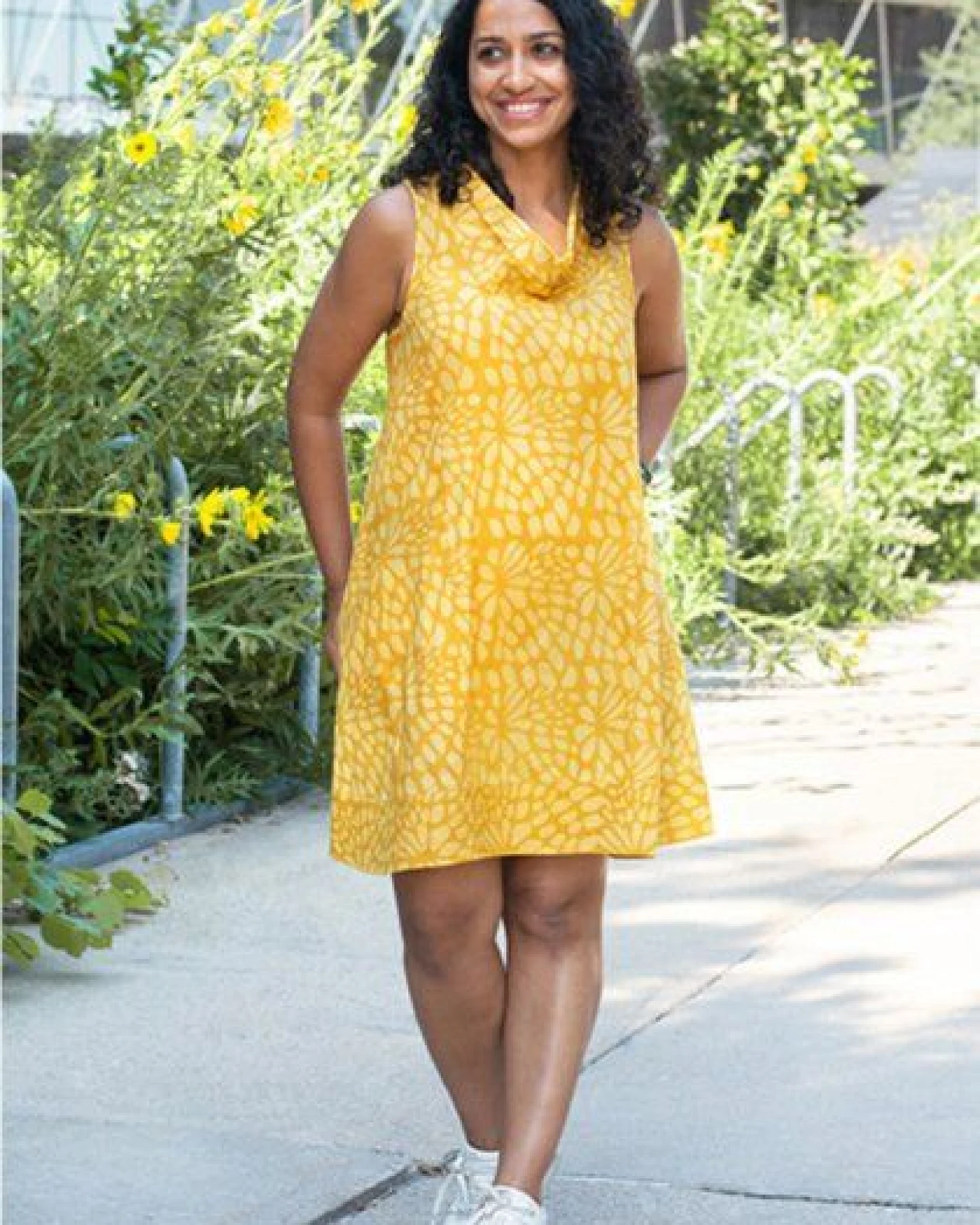 Global Mamas Bio Kleid - ELI - Gingko – Ansicht 3