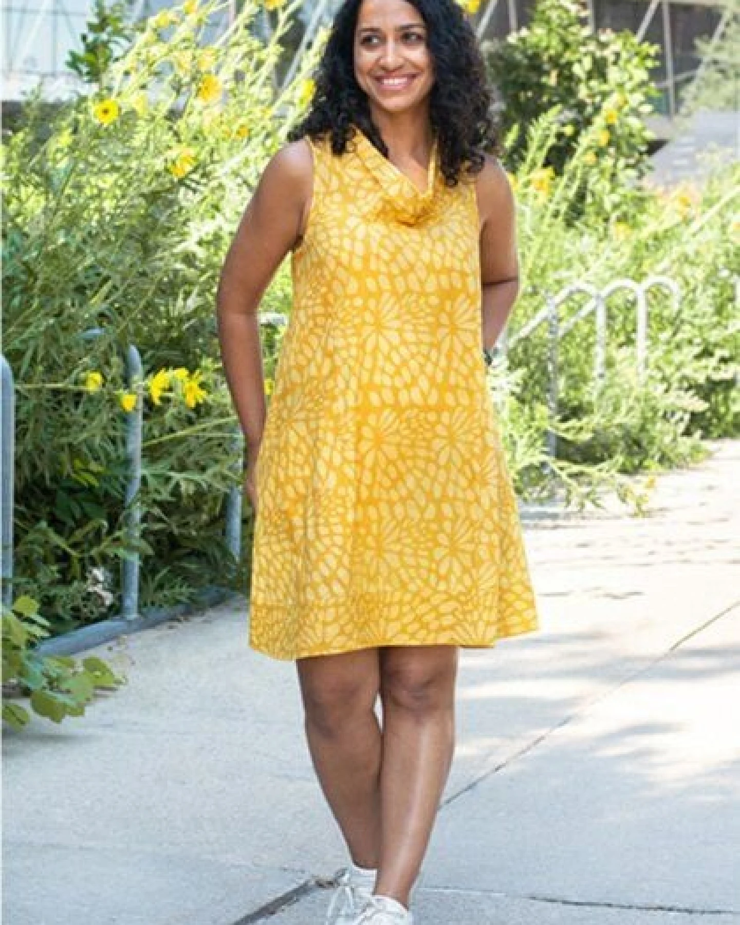 Global Mamas Bio Kleid - ELI - Gingko – Ansicht 3