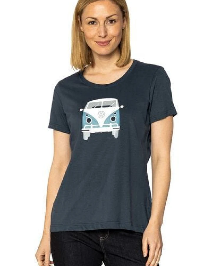 Elkline Damen T-Shirt Kult mit VW T1 Bulliprint auf Brust und Rücken