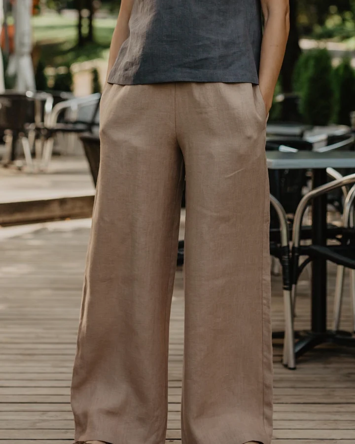 AmourLinen Damen vegan Hose Oulu Rosy Brown