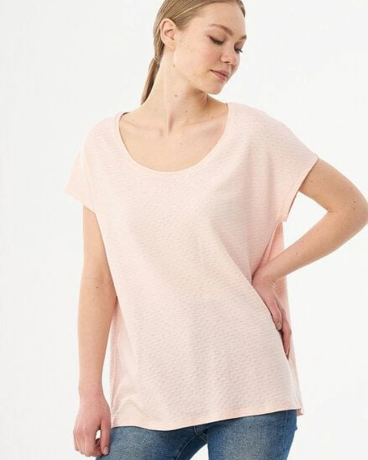 ORGANICATION T-Shirt aus Bio-Baumwolle mit Strukturmuster