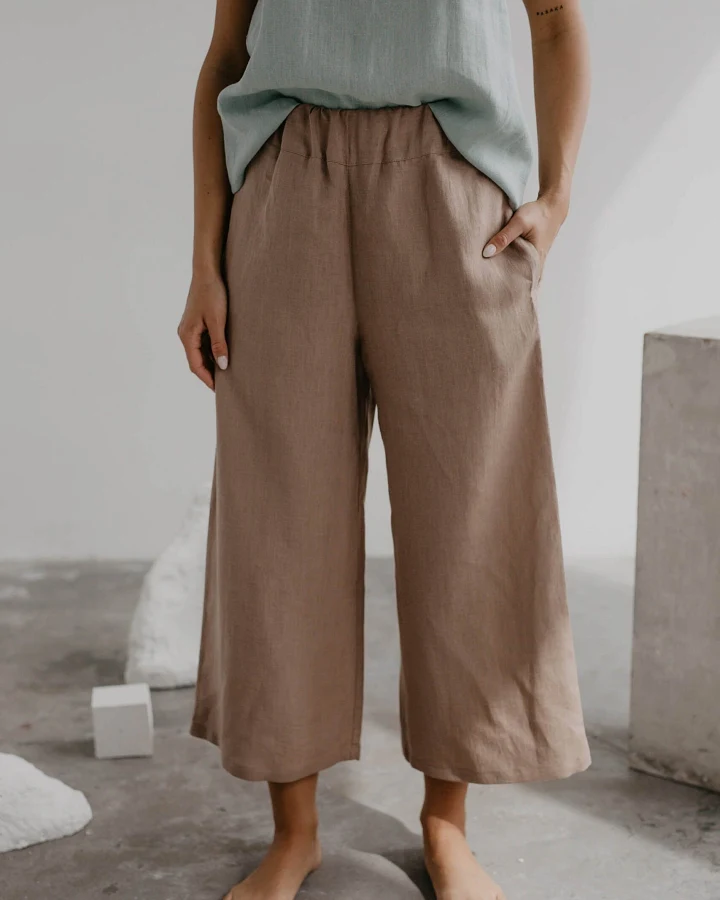 AmourLinen Damen vegan Hose Tokyo Rosy Brown